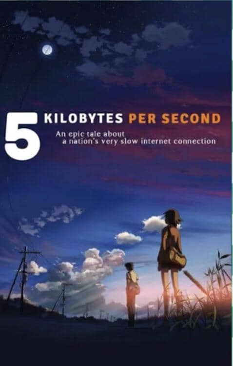 meme anime tentang internet lemot