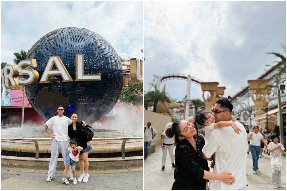 Keluarga Siti Badriah main di Universal Studio Singapura