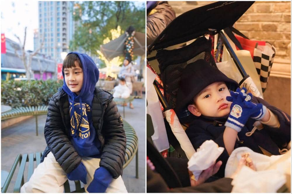 Rafathar dan Rayyanza saat liburan di Shanghai