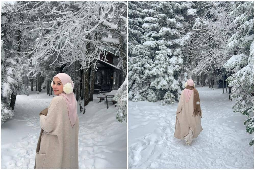 Hamidah Rachmayanti saat liburan di Hakuba