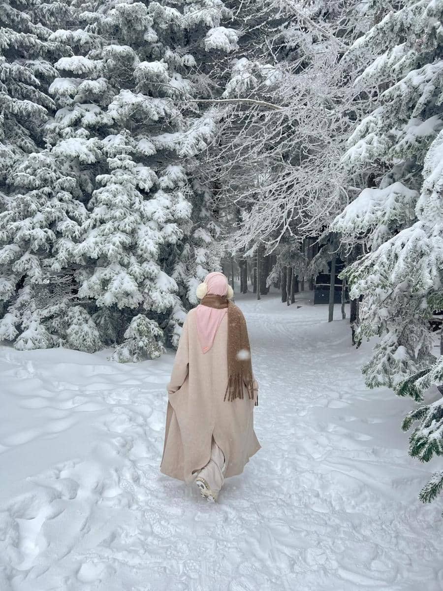 Hamidah Rachmayanti saat liburan di Hakuba