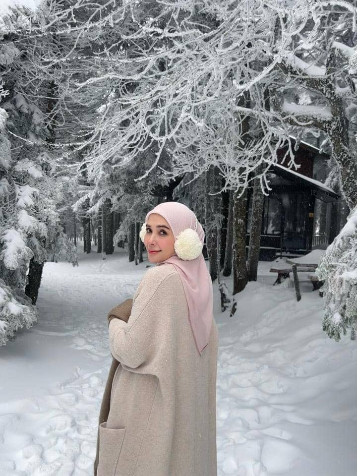 Hamidah Rachmayanti saat liburan di Hakuba