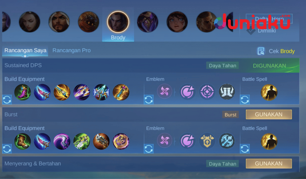 Build Brody (Dok. Moonton/Mobile Legends)