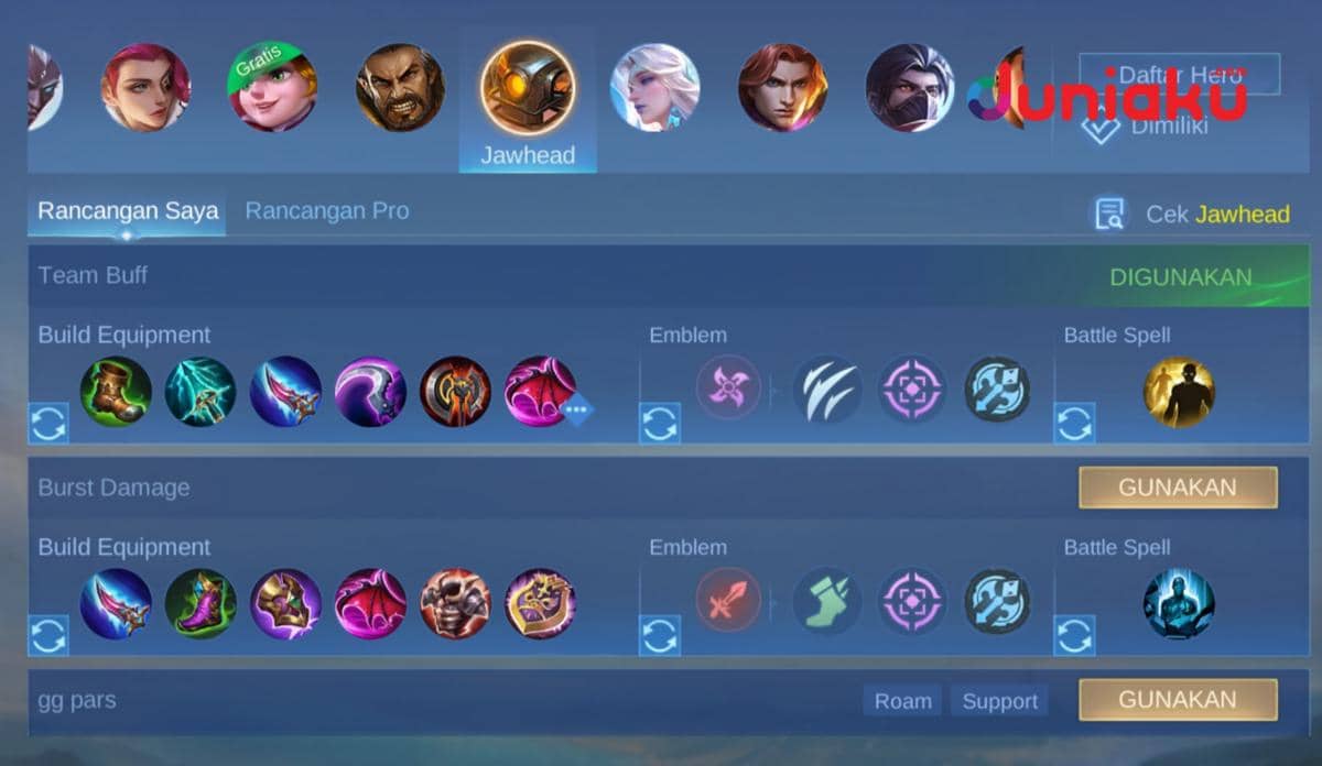 Build Jawhead(Dok. Moonton/Mobile Legends)