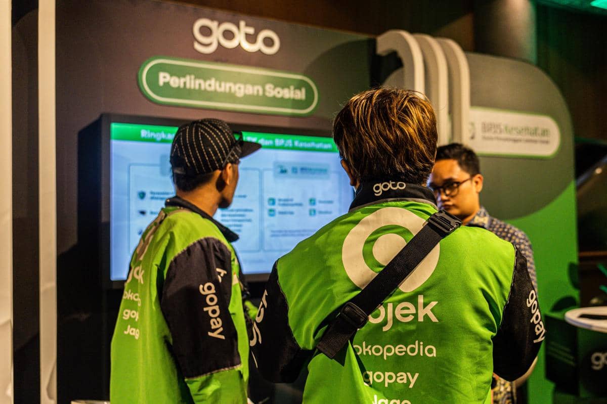 Ilustrasi mitra pengemudi GoTo