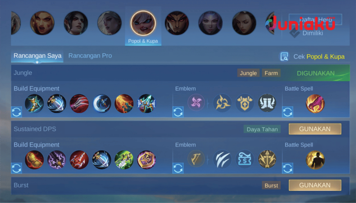 Build Popol dan Kupa (Dok. Moonton/Mobile Legends)