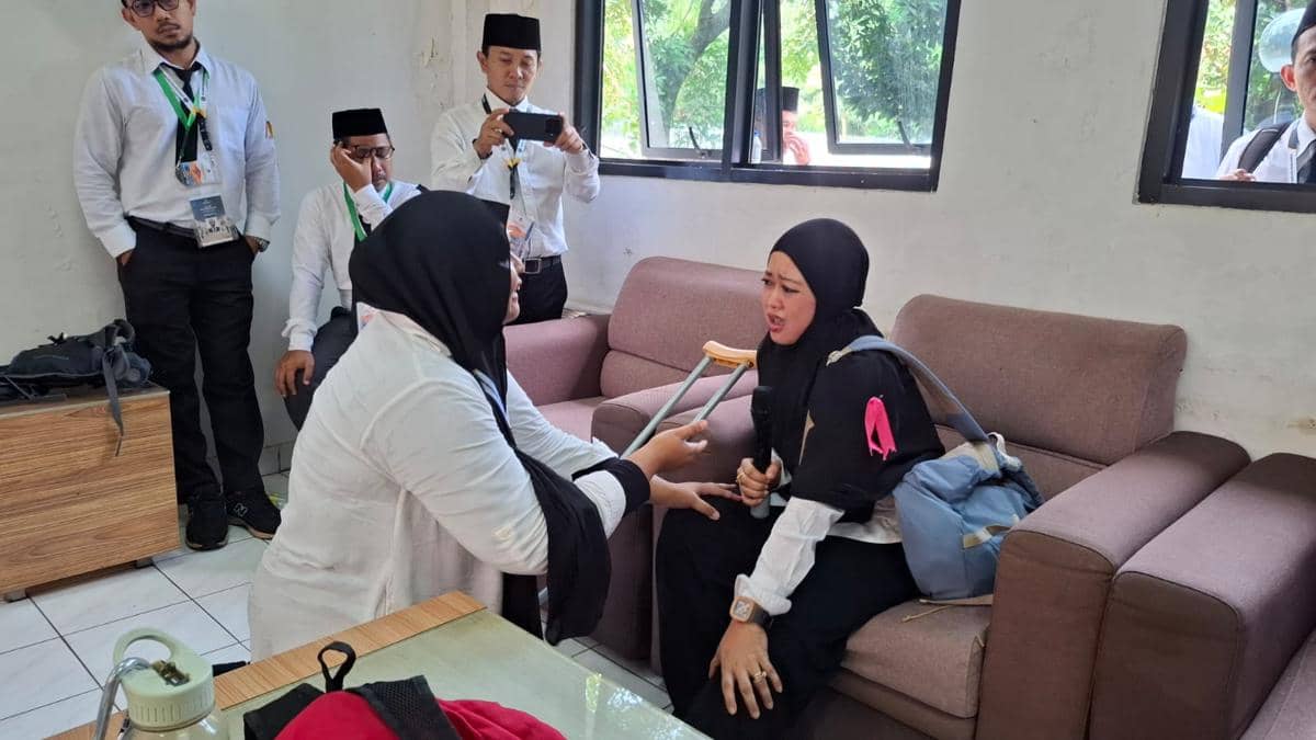 Simulasi pelayanan jemaah lansia dan disabilitas bagi PPIH (Dok. Media Center Haji)
