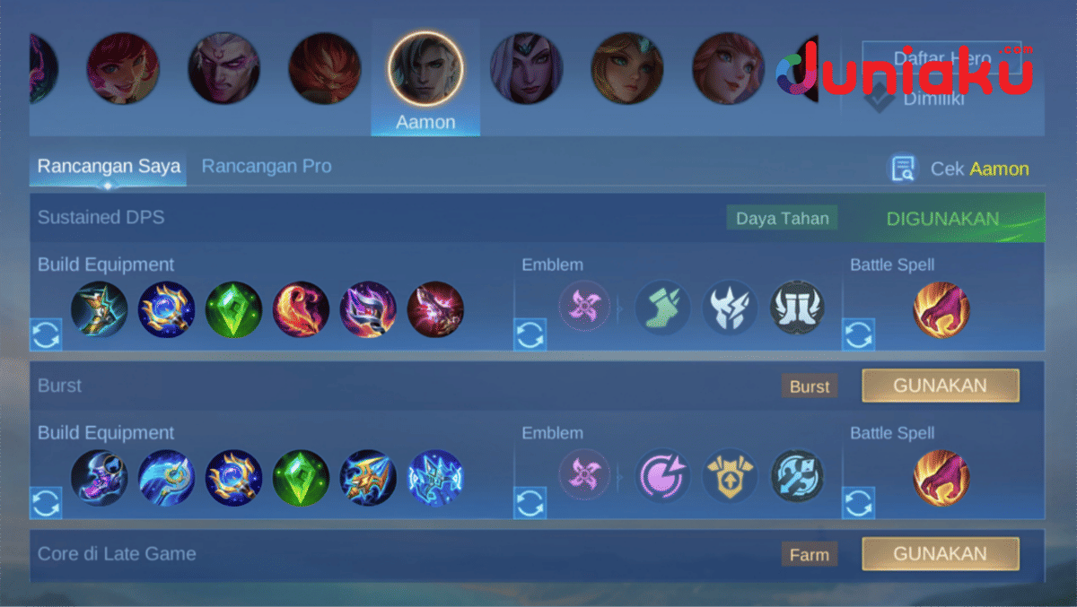 Build Aamon (Dok. Moonton/Mobile Legends)