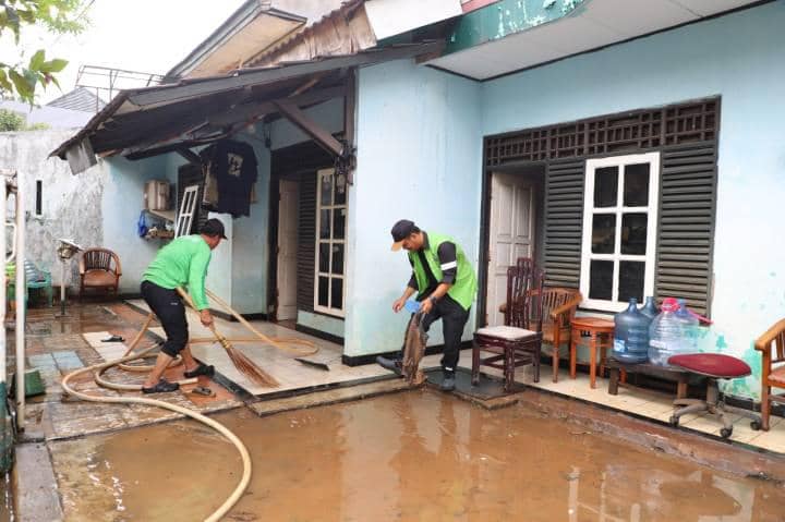 Banjir di Kota Tangerang mulai surut