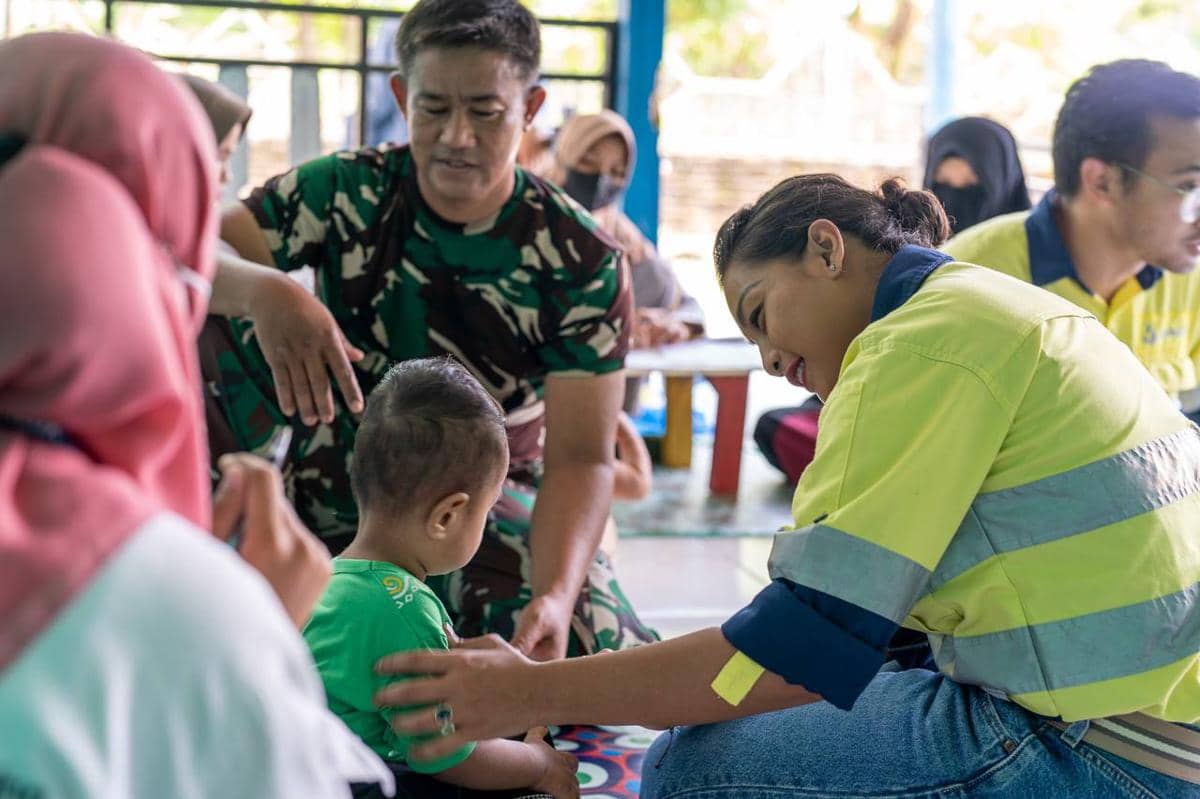 Penanganan stunting di daerah lingkar tambang PT Amman Mineral Nusa Tenggara, Sumbawa Barat, NTB.