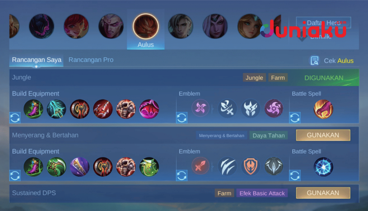 Build Aulus (Dok. Moonton/Mobile Legends)