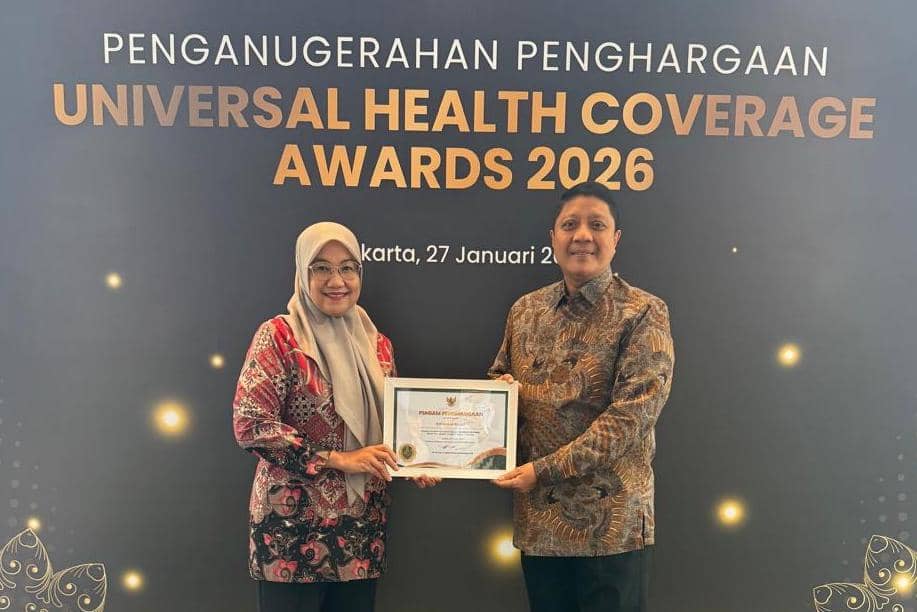 Pemerintah Kota Makassar kembali mencatatkan prestasi di sektor kesehatan dengan meraih Penghargaan Universal Health Coverage (UHC) Award 2026. (dok. Humas Pemkot Makassar)