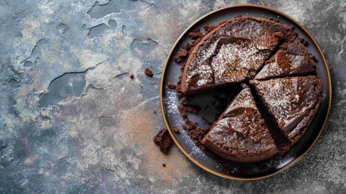 ilustrasi flourless chocolate cake