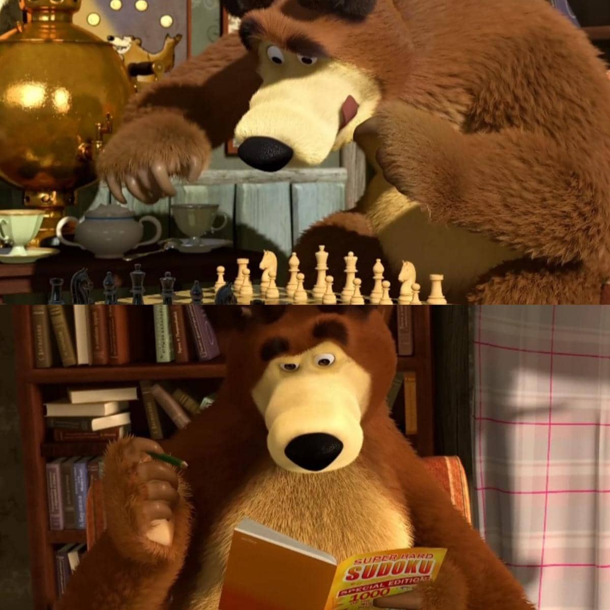 cuplikan Masha and The Bear "Time to Ride My Pony" dan "Terrible Power"