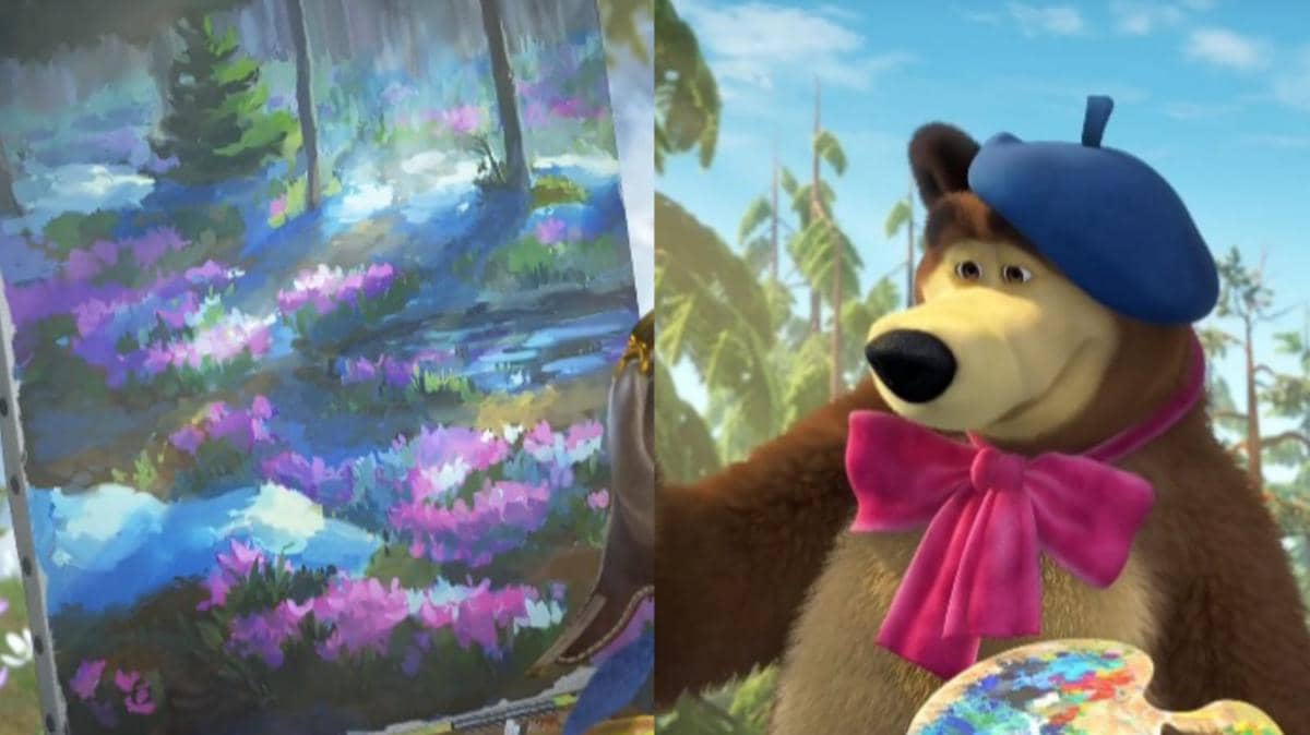 cuplikan Masha and The Bear "The First Swallow"