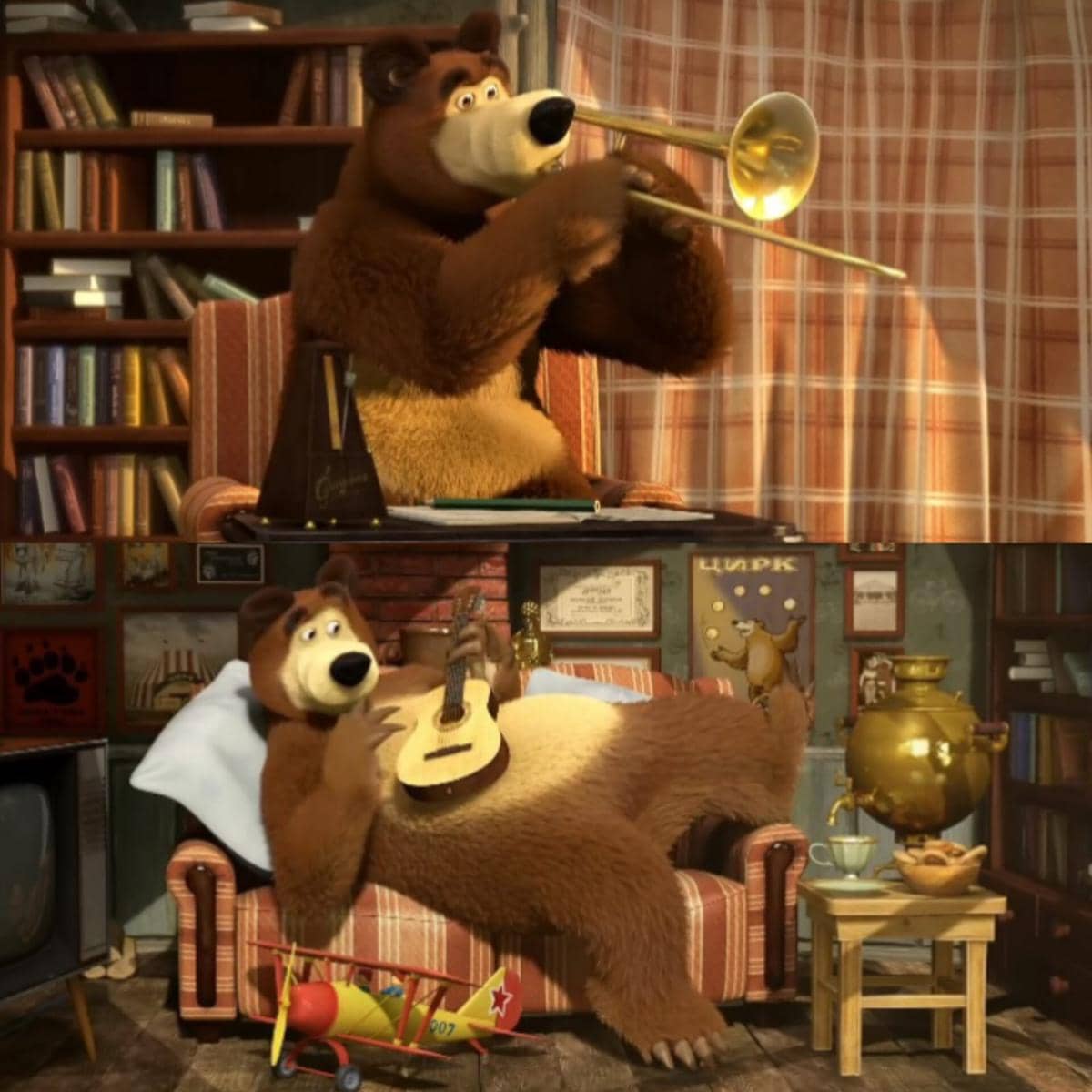 cuplikan Masha and The Bear "The Foundling" dan "Get Well Soon!"
