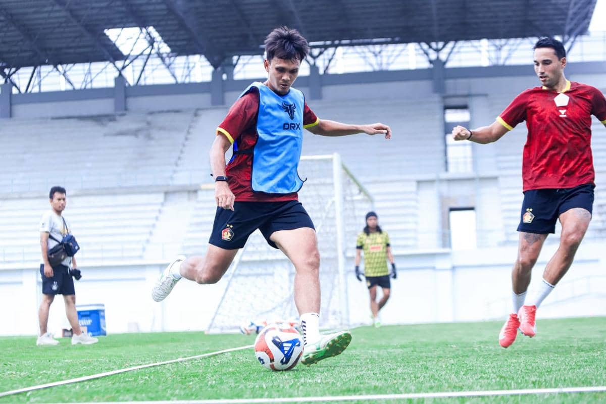 Pemain Persik Kediri saat berlatih. IDN Times/persik kediri
