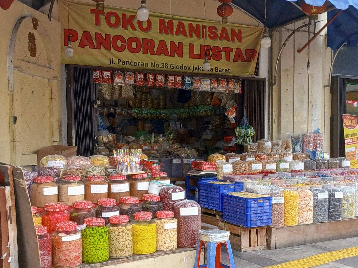 Ilustrasi rute walking tour glodok, jakarta barat