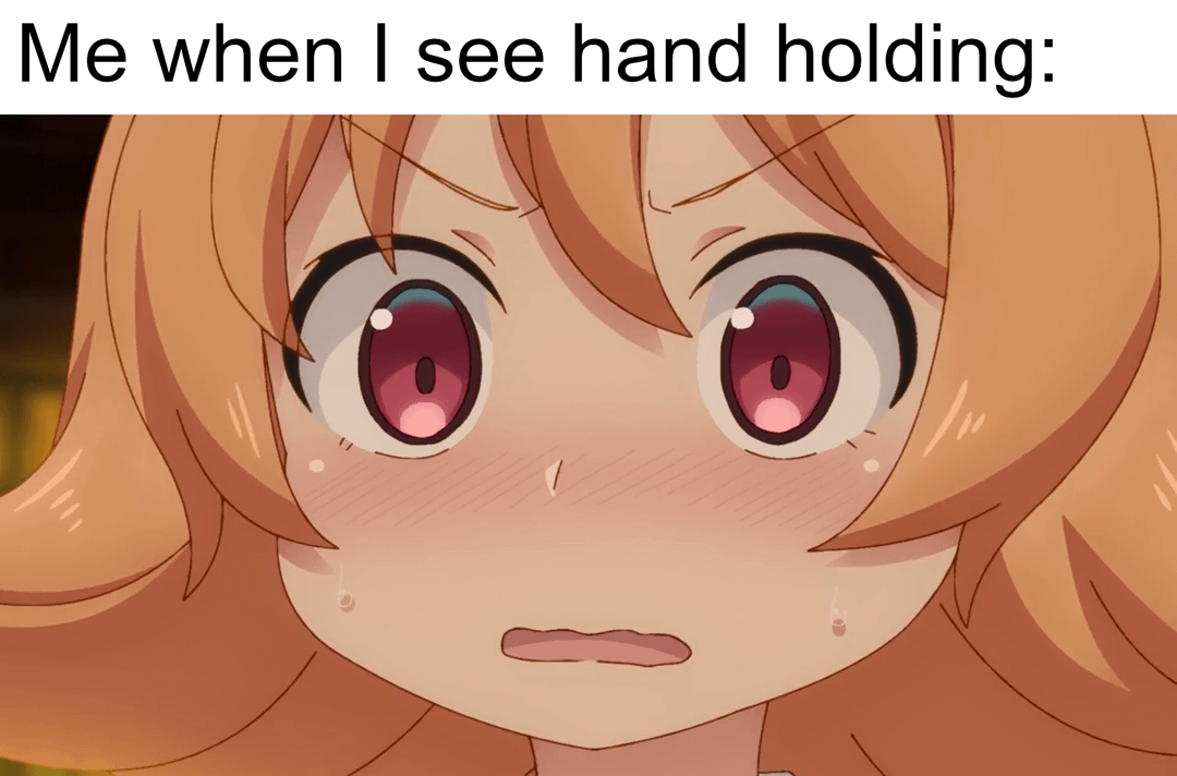 meme anime tentang pegangan tangan