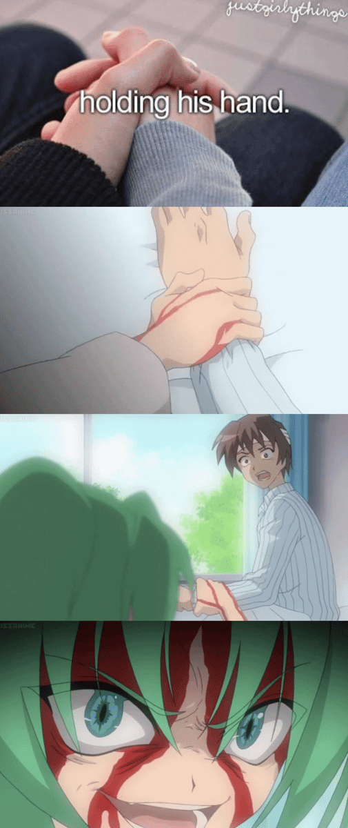 meme anime tentang pegangan tangan