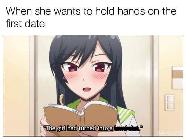 meme anime tentang pegangan tangan