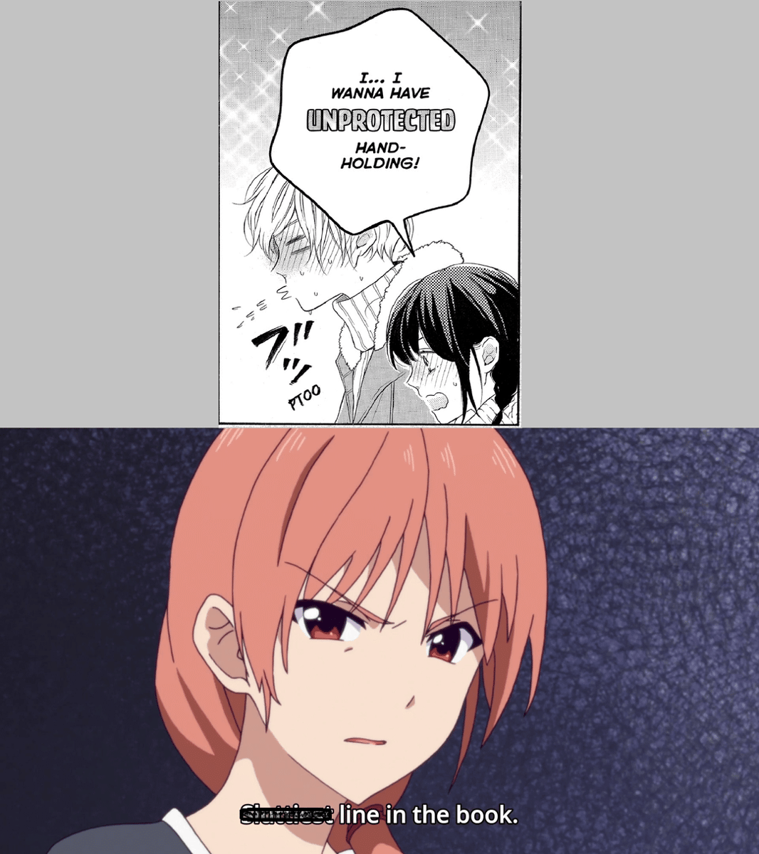 meme anime tentang pegangan tangan