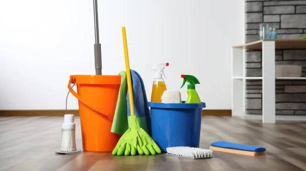 ilustrasi alat kebersihan 