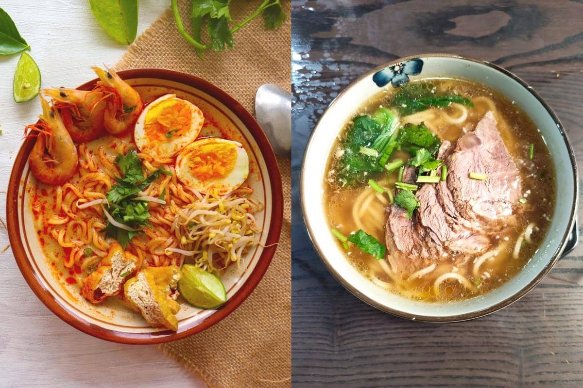 ilustrasi laksa dan lamian