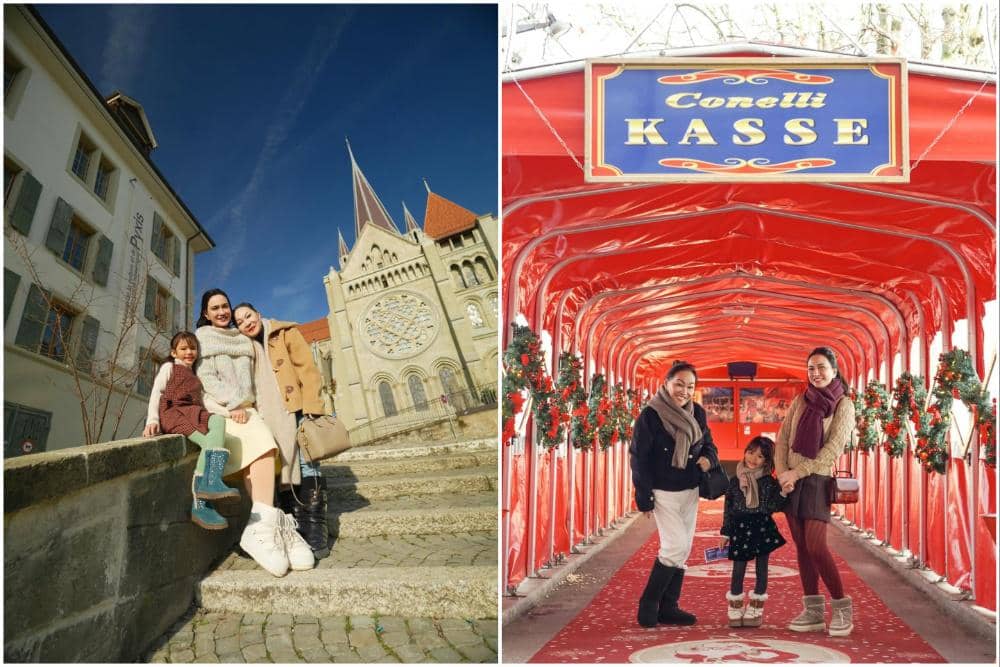 Shandy Aulia liburan ke Eropa dengan ibu dan buah hati.