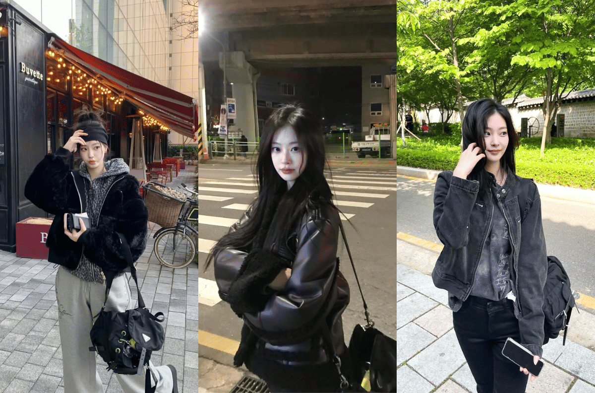 inspirasi OOTD edgy look ala Choi Hee Jin
