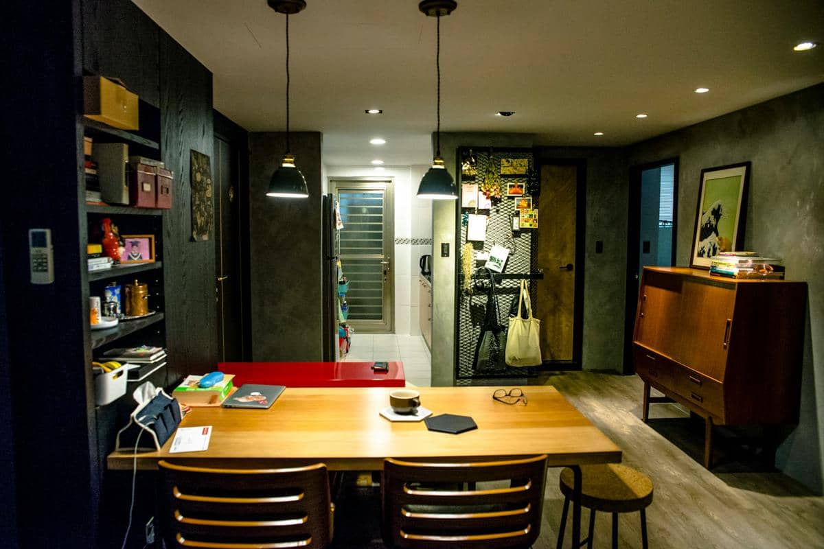 ilustrasi interior rumah gaya industrial