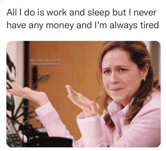 meme kerja mulu, tapi tetap bokek