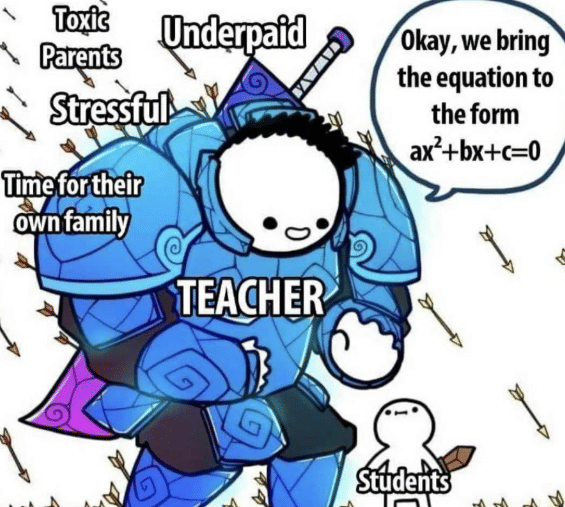 meme guru dengan gaji kecil