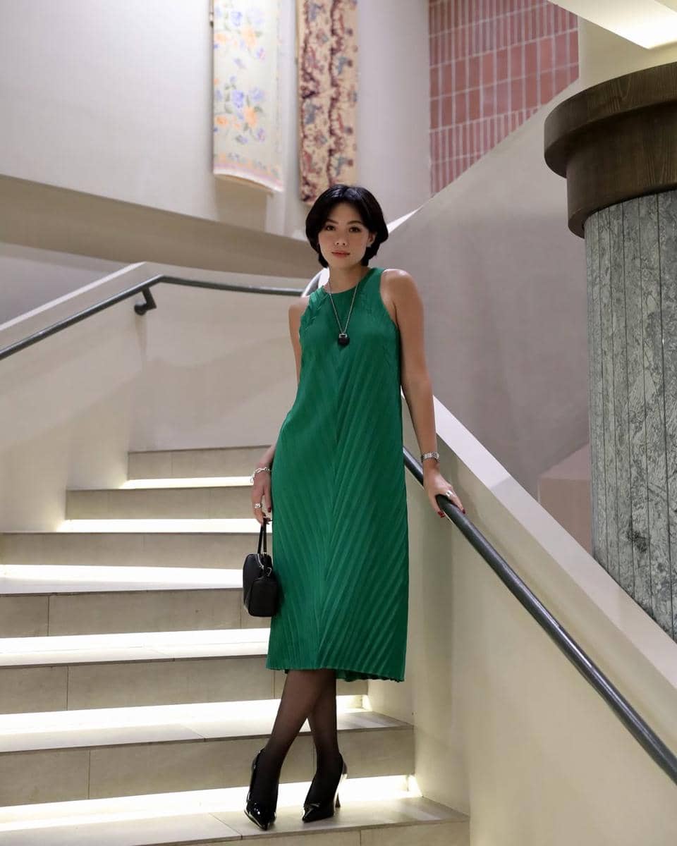 inspirasi OOTD Imlek chic ala Olivia Lazuardy