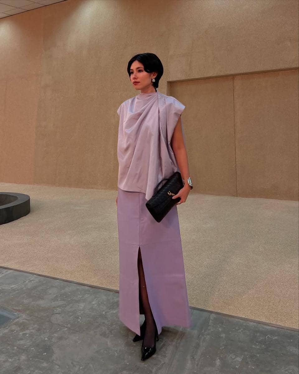 inspirasi OOTD Imlek chic ala Olivia Lazuardy