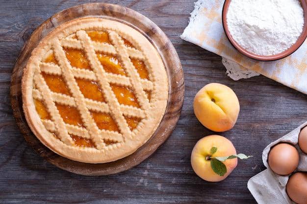 ilustrasi peach pie 