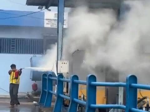 Pompa air di polder Kalimati, Kota Bekasi meledak