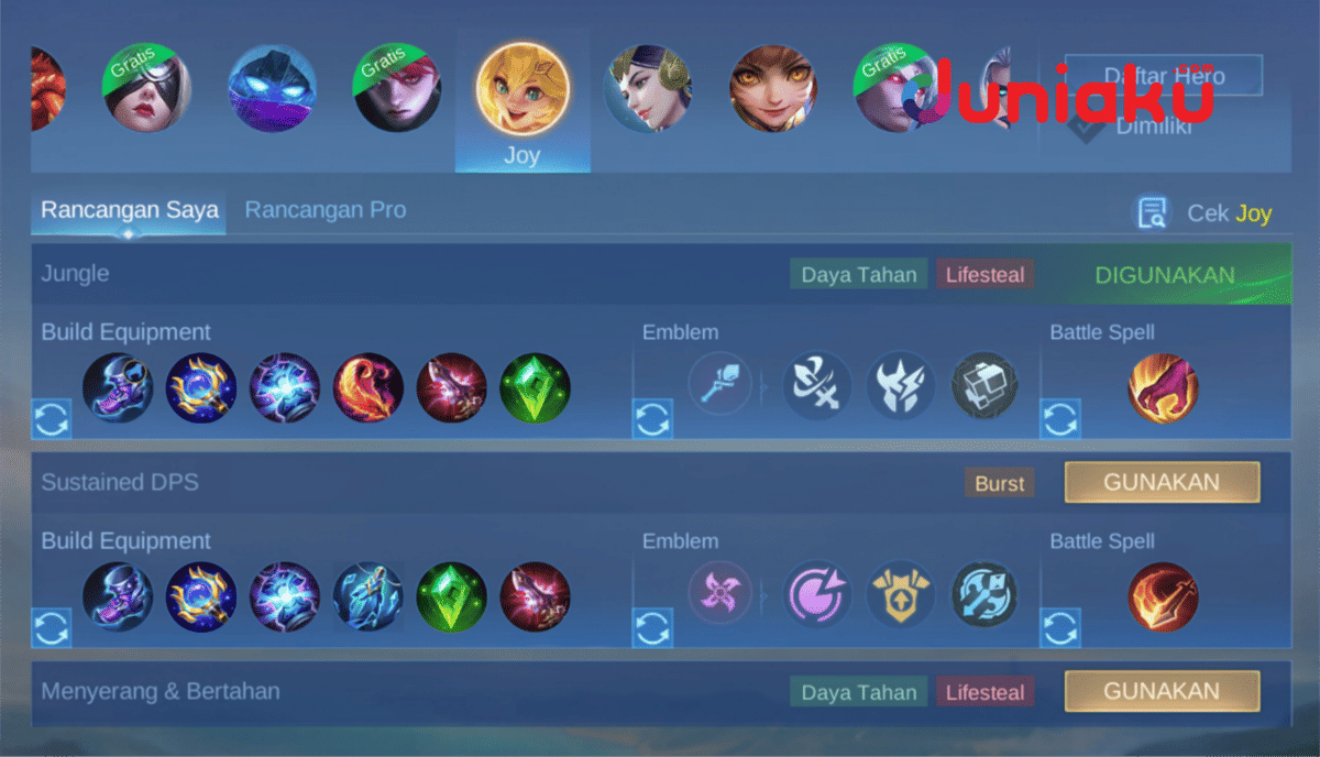 Build Joy (Dok. Moonton/Mobile Legends)