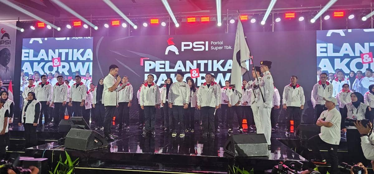 Pelantikan dan Rakorwil PSI Sulsel dan Sulbar di Hotel Claro Makassar, Rabu (28/1/2026)