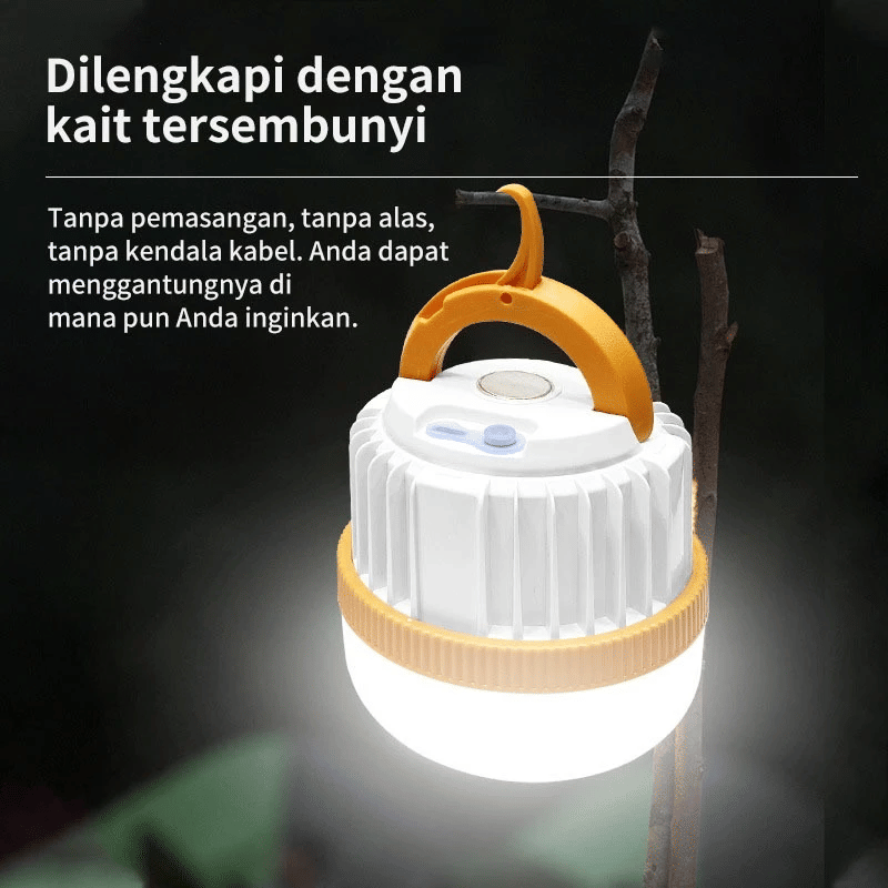 Benih Lampu Emergency Darurat Bulb LED Indoor Outdoor Rechargeable