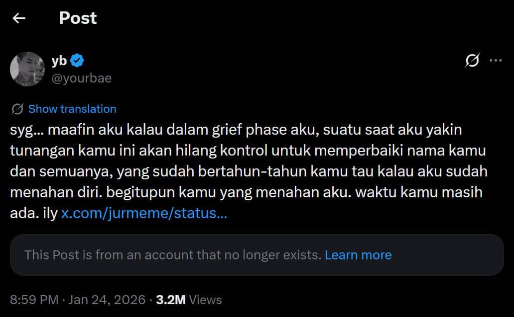 pesan rindu Reza Arap