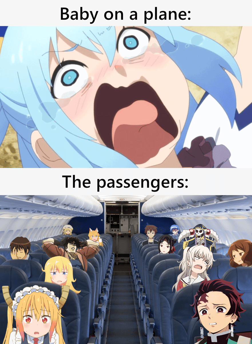 meme anime tentang pesawat