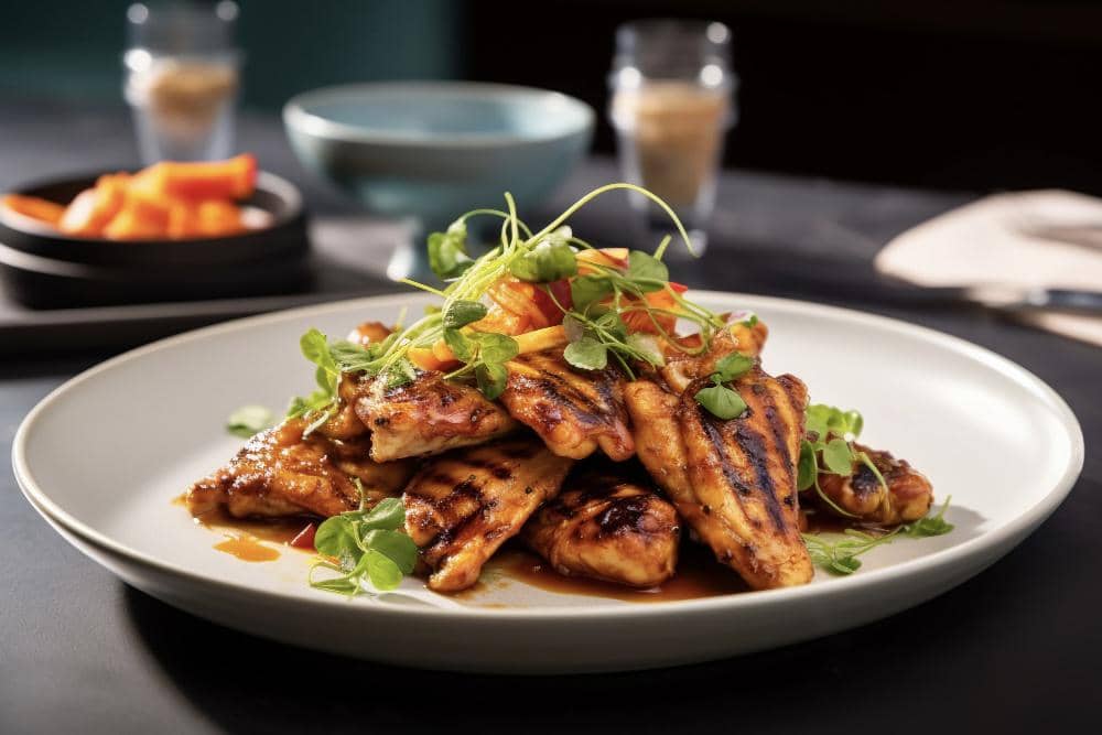 ilustrasi ayam fillet panggang madu