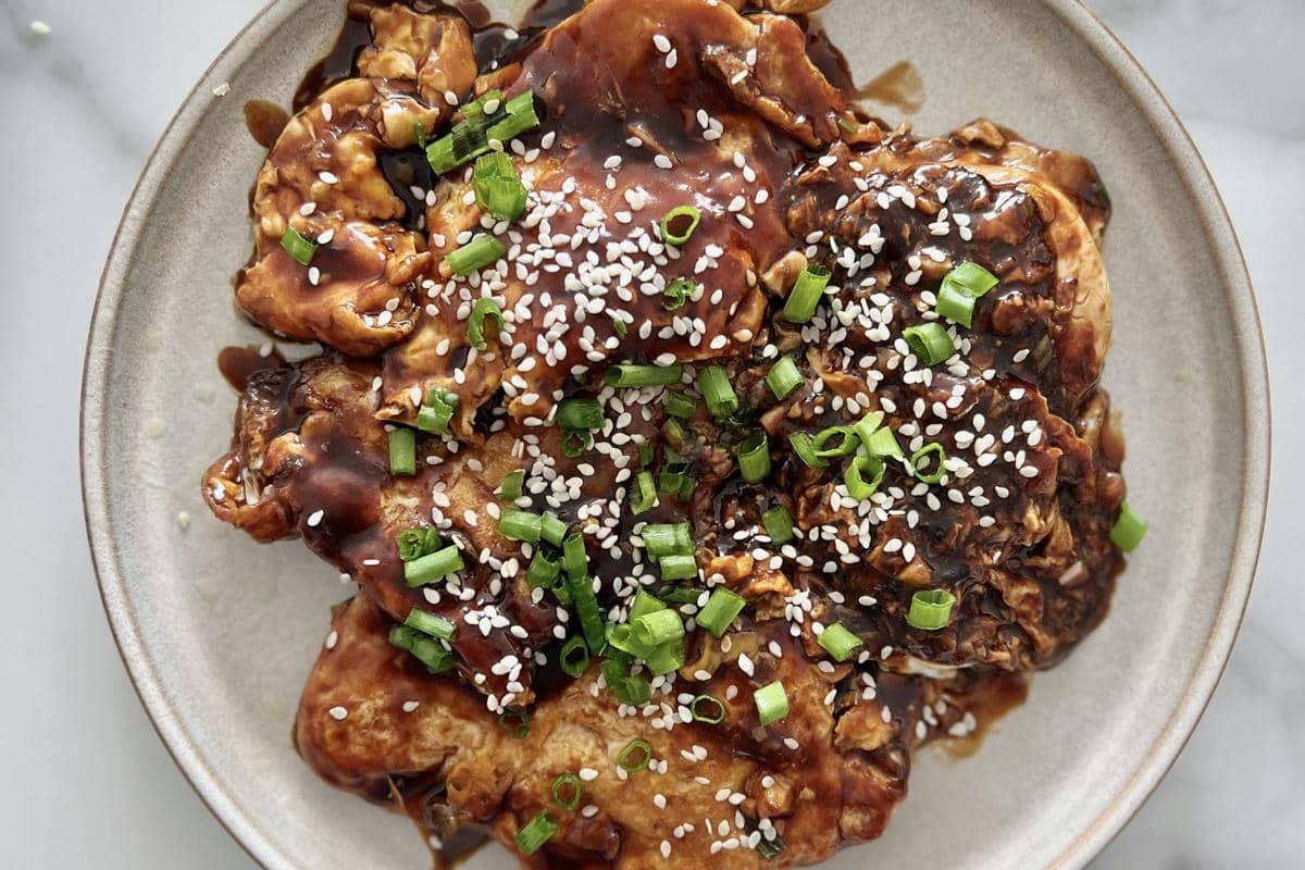 ilustrasi ayam fillet teriyaki 
