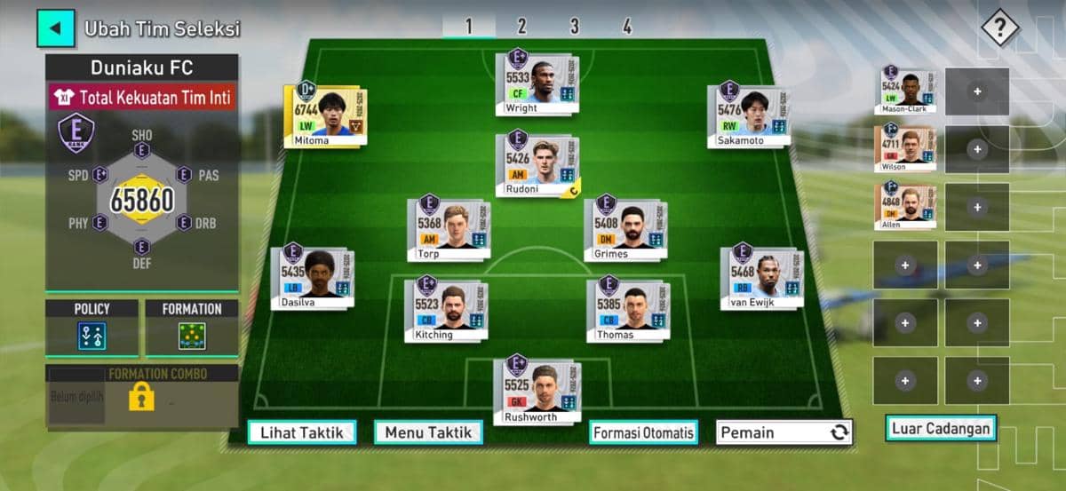 Screenshot diambil redaksi Duniaku.com dari versi Android. (Dok. SEGA/SEGA FOOTBALL CLUB CHAMPIONS 2026.)