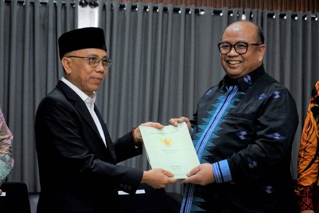 Serah Terima Hibah Lahan Itera di Ruang Rapat Gedung A Itera