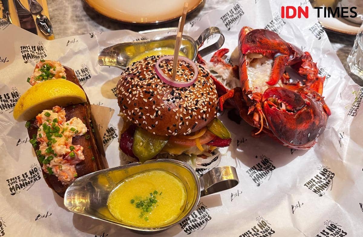 Potret main course Combo for Two, Burger & Lobster, Plaza Indonesia, Jakarta Pusat