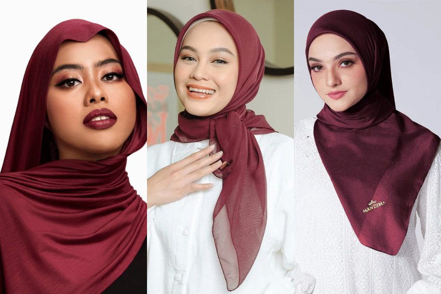 Rekomendasi hijab warna merah
