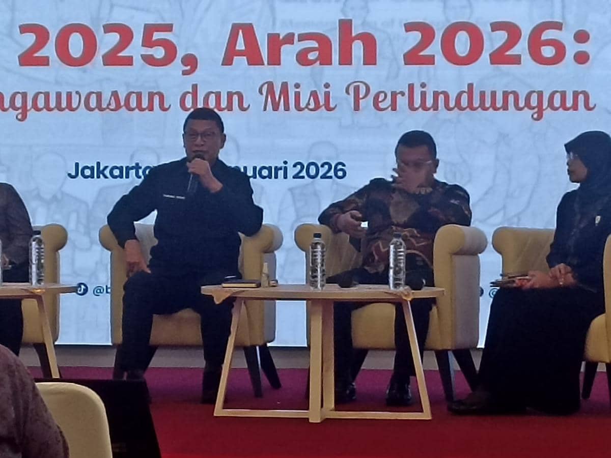 Kepala BPOM RI Taruna Ikrar dalam konferensi pers di Gedung BPOM.