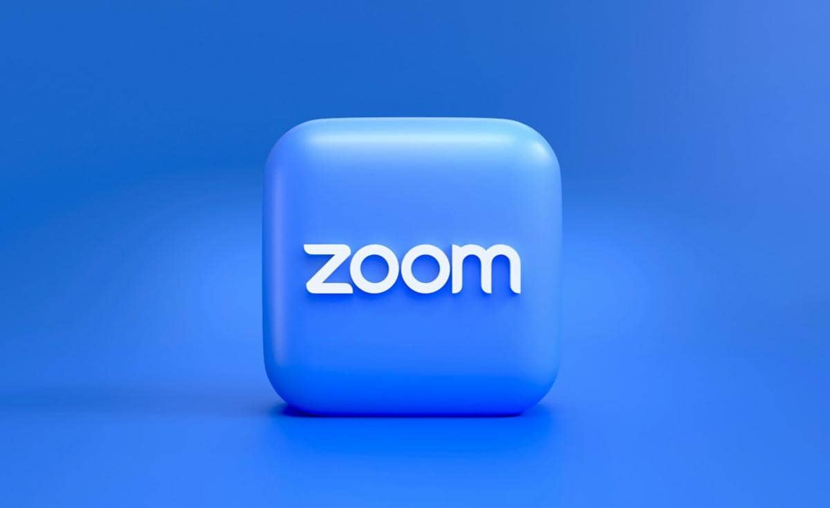 Logo aplikasi Zoom.